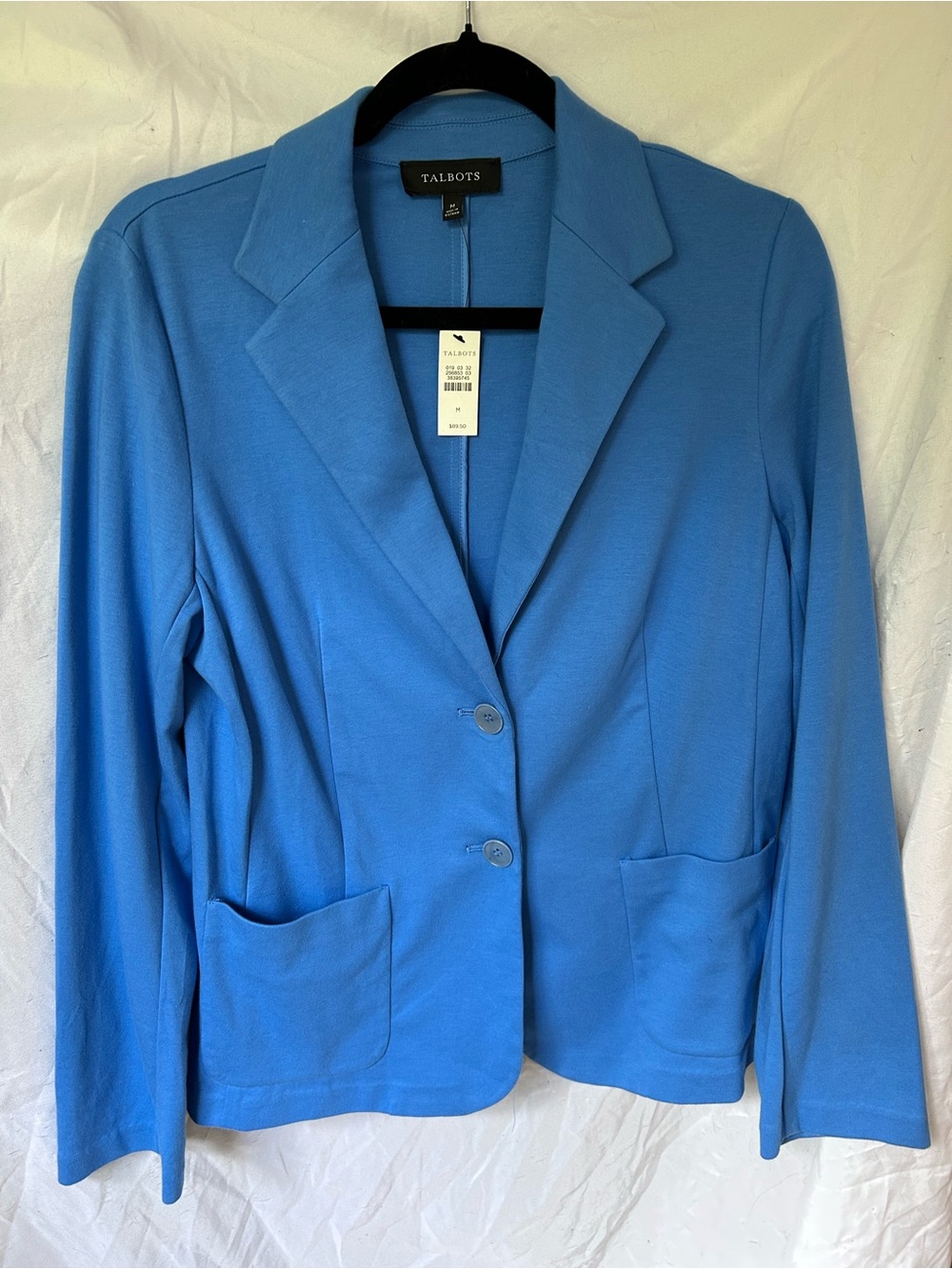 NWT Talbots Blue Knit Blazer Jacket Size M